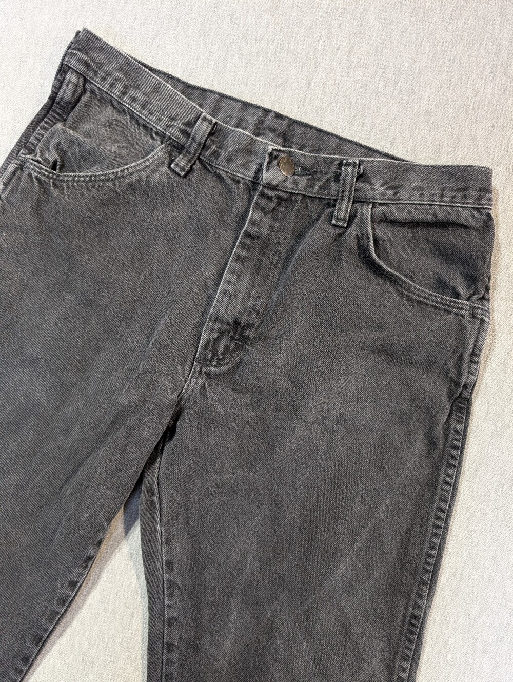 Vintage Rustler Regular Fit Straight Jeans Men's 32 X 30 Faded Black